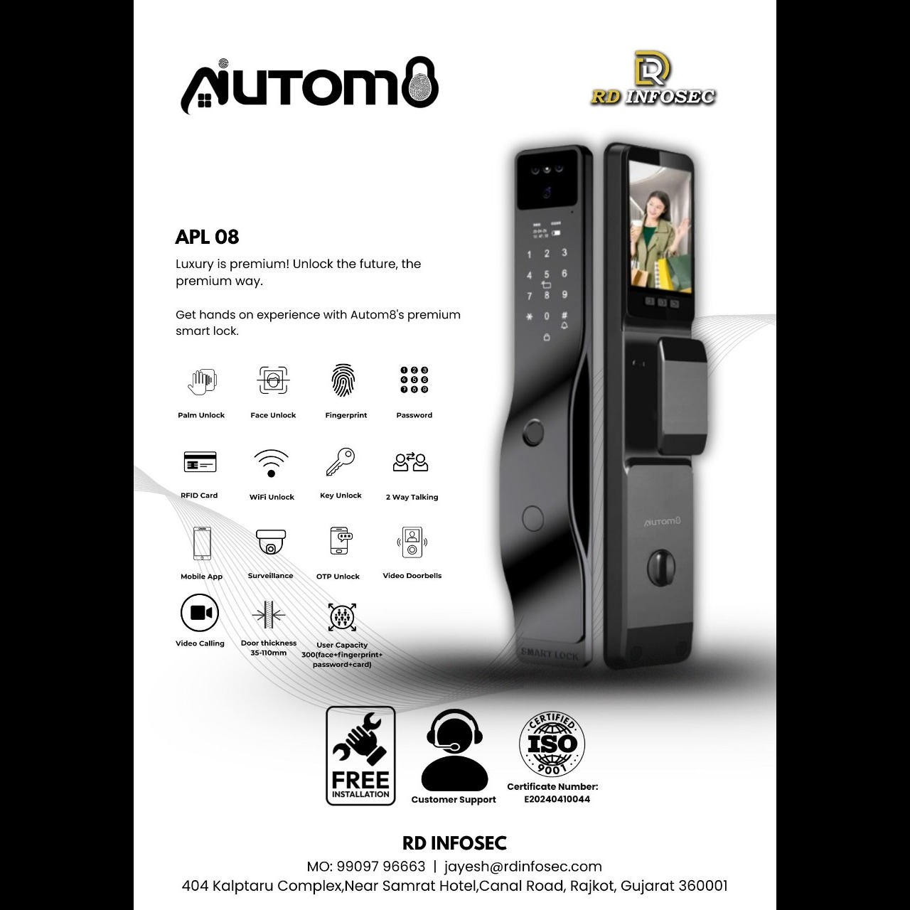 Autom8 Digital Lock APL-08